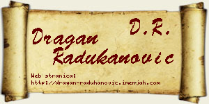 Dragan Radukanović vizit kartica